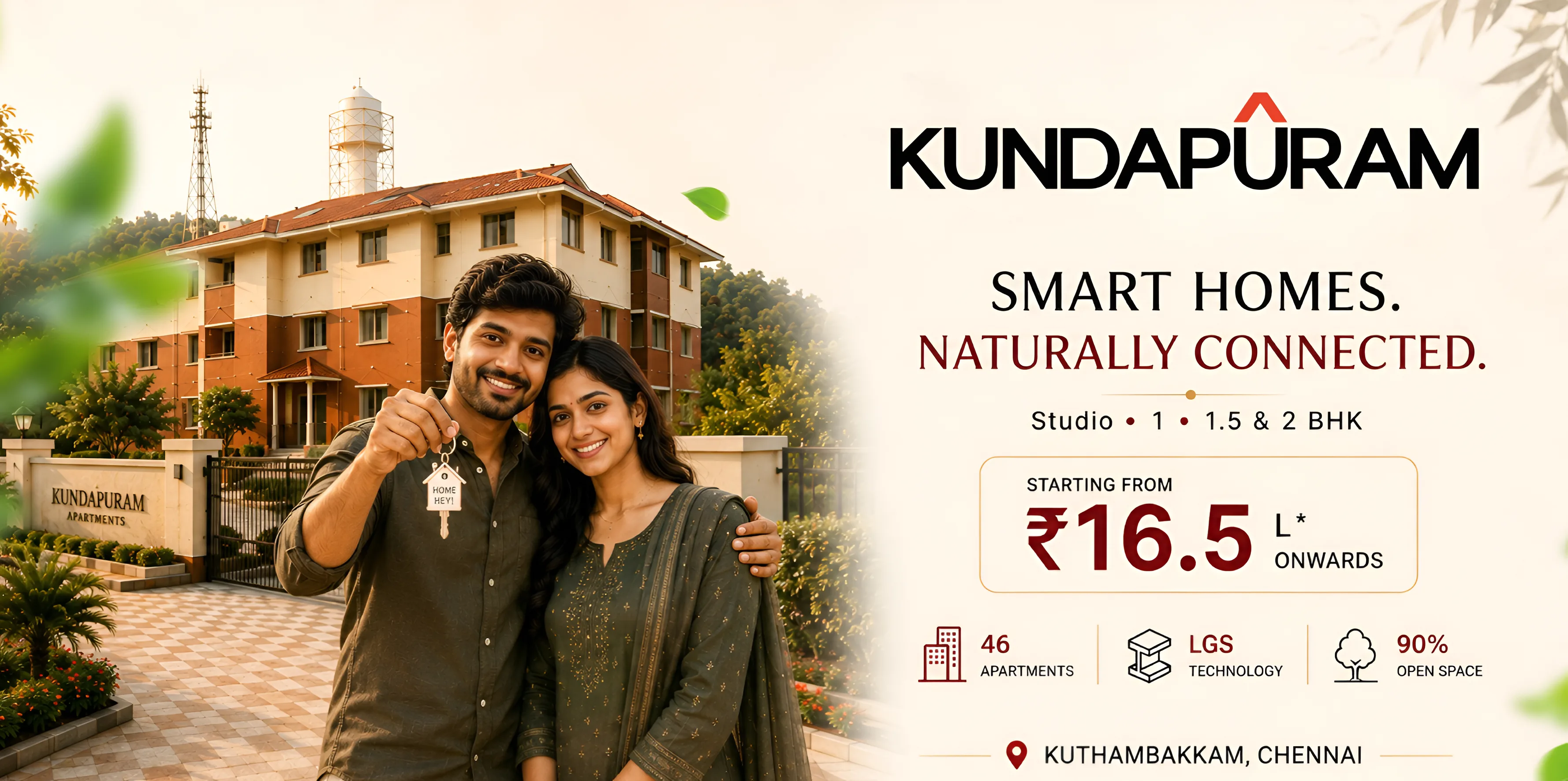 Modern Kundapuram apartment building surrounded by greenery