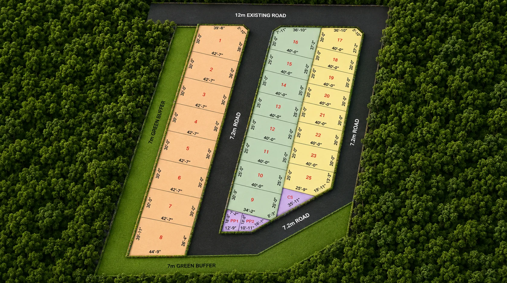 Kundapuram Phase II layout plan showing plot numbers and availability